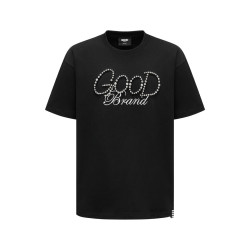 GOOD纯色仿生珍珠logo轻奢时尚高级感短袖T恤