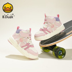 B.Duck 童鞋 儿童高帮板鞋
