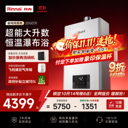 林内 20升燃气热水器智慧恒温 精准控温热水器 JSQ40-GD31