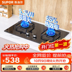 苏泊尔 JZT-Z-DB28 5.2kW大火力 63%热效率 双灶燃气灶