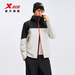特步 羽翼夹克外套男女情侣冬季加绒保暖无氟防泼水耐磨户外旅行上衣