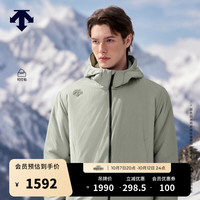 迪桑特 SKI STYLE系列运动户外休闲男士轻盈保暖可打包连帽棉服新品 PL-淡青柠色 L (175/96A)