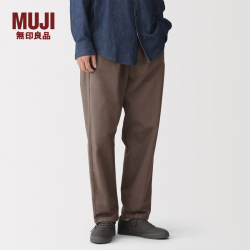 無印良品 MUJI 男式水洗棉轻便裤男士长裤子休闲裤男装男款 26年秋季新品美拉德 棕色 AE0YZA6A L (175/88A)