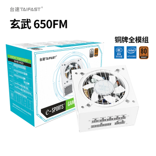 TAIFAST 台速 电脑电源额定650W850W台式机电源750W主机显卡电源玄武电源铜牌 12V单路/主动式PFC/智能温控 玄武650FM(白色) 650W/全模组