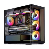 移动端：乔思伯 TK3海景房无立柱曲面玻璃360水冷ATX背插TYPEC游戏电脑机箱