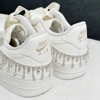耐克 女鞋梦幻婚礼空军一号板鞋结婚订婚法式休闲婚鞋板鞋 梦幻婚礼 个性定制