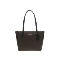 COACH Fiona 24 品牌微标印花 女士单肩手提托特包