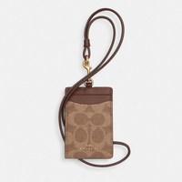 COACH 奥莱款 经典标志 可拆卸挂绳 女士卡包