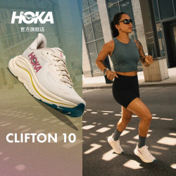 HOKA 秋季女鞋克利夫顿 10跑步鞋CLIFTON 10轻量回弹缓震