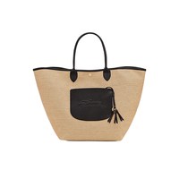 LONGCHAMP LE PLIAGE大号稻草质感手提沙滩包10308HGK