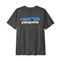 巴塔哥尼亚 自营欧洲直邮PATAGONIA巴塔哥尼亚 Logo P-6男士黑色棉质短袖T恤