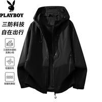 PLAYBOY 男士夹克 黑色 XL 单衣
