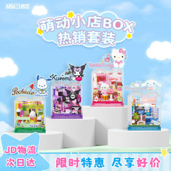AREAX AREA-X砖区 三丽鸥系列潮玩拼搭积木玩具凯蒂猫 畅销BOX四件套