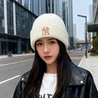 百亿补贴：MLB 韩国正品新款秋冬男女针织帽保暖徽标刺绣毛线帽冷帽3ABNBM256