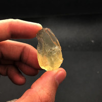 唯誠 天然水晶宝石石头奇石矿石标本原石摆件地质教学科普摆件 黄水晶一块(2-3cm)