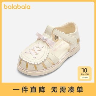 百亿补贴：巴拉巴拉 童鞋儿童凉鞋女童鞋子夏新款沙滩鞋芭蕾风蝴蝶结洋气