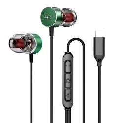KERZY KE13CGN Type-C接口 HiFi音质 绿色 有线耳机