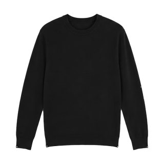 京东京造 抗起球 羊毛 圆领针织衫 黑色 2XL