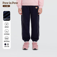 Paw in Paw PawinPaw卡通小熊童装26年新款女童儿童针织裤卫裤宽松 Navy藏青色/59 160