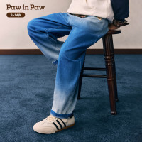 Paw in Paw PawinPaw卡通小熊童装26年春夏季新款男童直筒渐变弹力牛仔裤舒适 Indigo牛仔蓝色/55