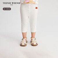 TEENIE WEENIE Kids小熊童装26年新款女宝宝蕾丝莫代尔混纺打底裤 米白色 120 c