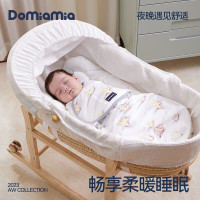 DOMIAMIA 26秋冬新款婴儿睡袋初生睡袋0-6个月宝宝襁褓防惊跳空调服吸汗 双层款-克拉贝亚（5