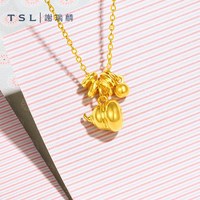 谢瑞麟 黄金葫芦项链5G足金工艺套链计价黄金新品女士XR620