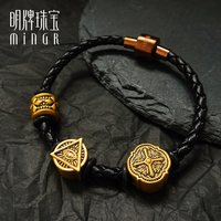 移动端、88VIP：明牌珠宝 黄金串珠 3D硬金足金能量系列全知之眼转运珠AFP0328