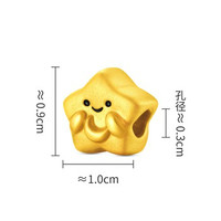 SoinLove 周大福SOINLOVE 宝藏女孩星梦许愿星足金黄金转运珠生日礼物