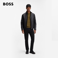 BOSS 男士含羊毛罗纹毛衣 棕色 2XL