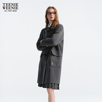 TEENIE WEENIE 小熊毛呢大衣 深灰色 S