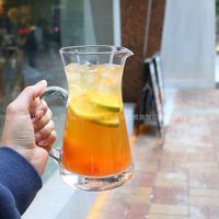 华丽雅 大号水果茶杯子柠檬果汁杯创意680毫升玻璃奶茶杯网红饮品饮料杯