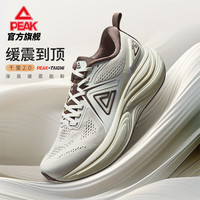 匹克 态极千里2.0厚底缓震跑鞋防滑耐磨训练运动鞋男DH530017 帆布白色/棕 41