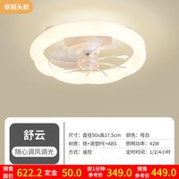 雷士 NVC   Lighting照明 雷士 NVC   Lighting风扇灯超薄吸顶灯带风扇  现代简约中低户客厅餐厅卧室LED吊扇灯 翠语36W丨米家摇头款
