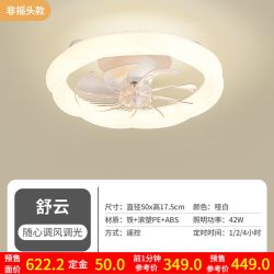 雷士 NVC   Lighting照明 雷士 NVC   Lighting风扇灯超薄吸顶灯带风扇  现代简约中低户客厅餐厅卧室LED吊扇灯 翠语36W丨米家摇头款