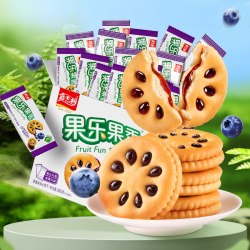 嘉士利 果乐果香系列 蓝莓味 果酱夹心饼干