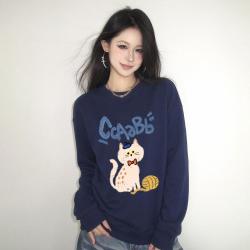 I.T it ccaabb女装春季潮流圆领百搭休闲印花女式卫衣