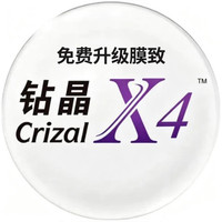 依视路 钻晶X4 防蓝光1.56折射率现片*2赠钛框（免费升级膜致）