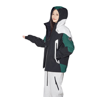 坦博尔 TEF550539D 拼色连帽厚款羽绒服
