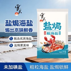 雪天 大颗粒盐海盐粗盐大粒盐食用腌制泡菜盐焗鸡腌菜盐海鲜专用盐 1kg