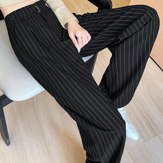 子牧棉麻 6908 高腰垂感 灰色 S 女士休闲裤