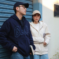 Gap 大促！盖璞Gap男女装秋logo刺绣仿羊羔绒卫衣外套