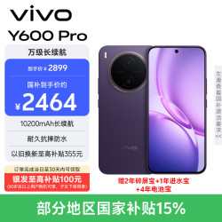 vivo Y600Pro 10200mAh蓝海电池 星曜紫 12GB+512GB 5G手机