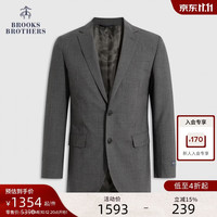 PLUS会员:Brooks Brothers 100%绵羊毛 缺角领修身西装外套