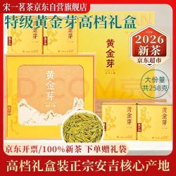 宋一 茶叶礼盒安吉白茶黄金芽绿茶特级2026新茶礼盒装258g