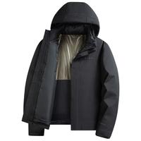 罗蒙 3Y0107981T 可拆卸内胆鹅绒加厚 黑色 M 男士羽绒服