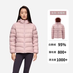 君羽 800蓬鹅绒服女短款冬季轻量化排骨羽绒服女款保暖外套