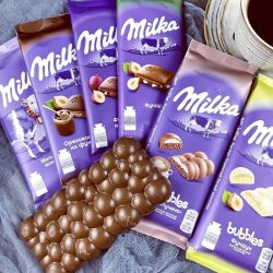 Milka 进口Milka妙卡巧克力奥利奥碎夹心黑气泡90g榛子纯可可脂德国正品 90g+100g+100g
