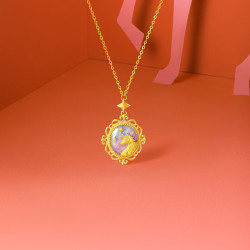 周六福 浪漫星马 黄金项链 A0621578 约5.11g 40+5cm