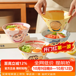 摩登主妇 蜡笔小新泡面碗家用2026新款餐具斗笠碗拉面碗汤碗 蜡笔小新6.5英寸斗笠碗-小新